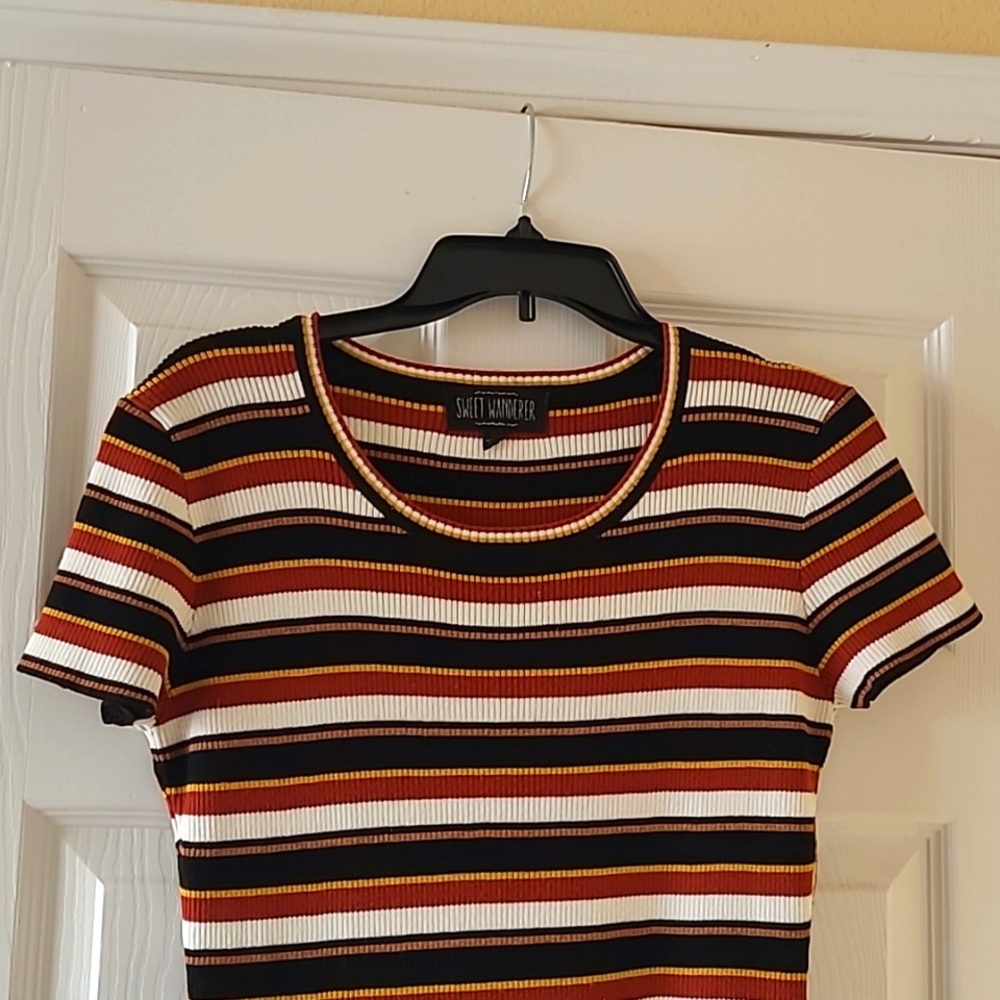 Striped Knit Bodycon Mini Dress